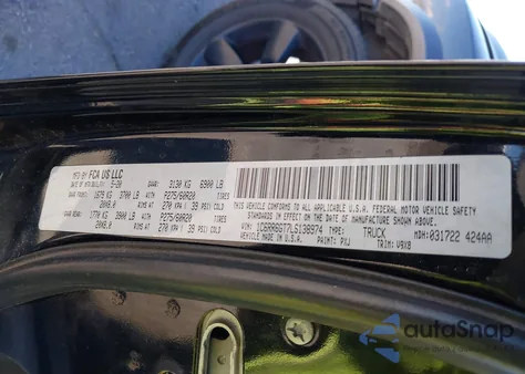 2020 Ram 1500 Classic Warlock 4X2 6'4 Box z USA, uszkodzony, nr VIN 1C6RR6GT7LS138974